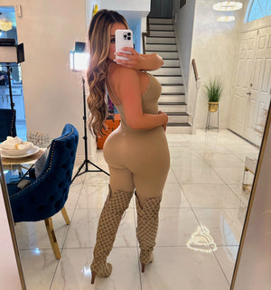 Skin nude jumpsuit
