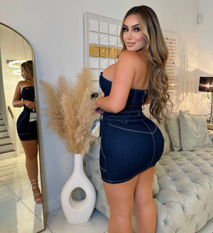 Nova denim skirt set