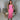 Mermaid ribbed snatched dress-Pink