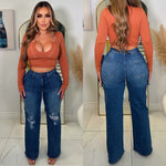 Denim cargo jeans
