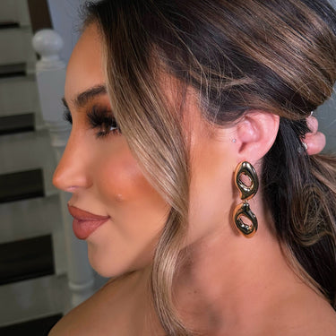 Aura gold earrings