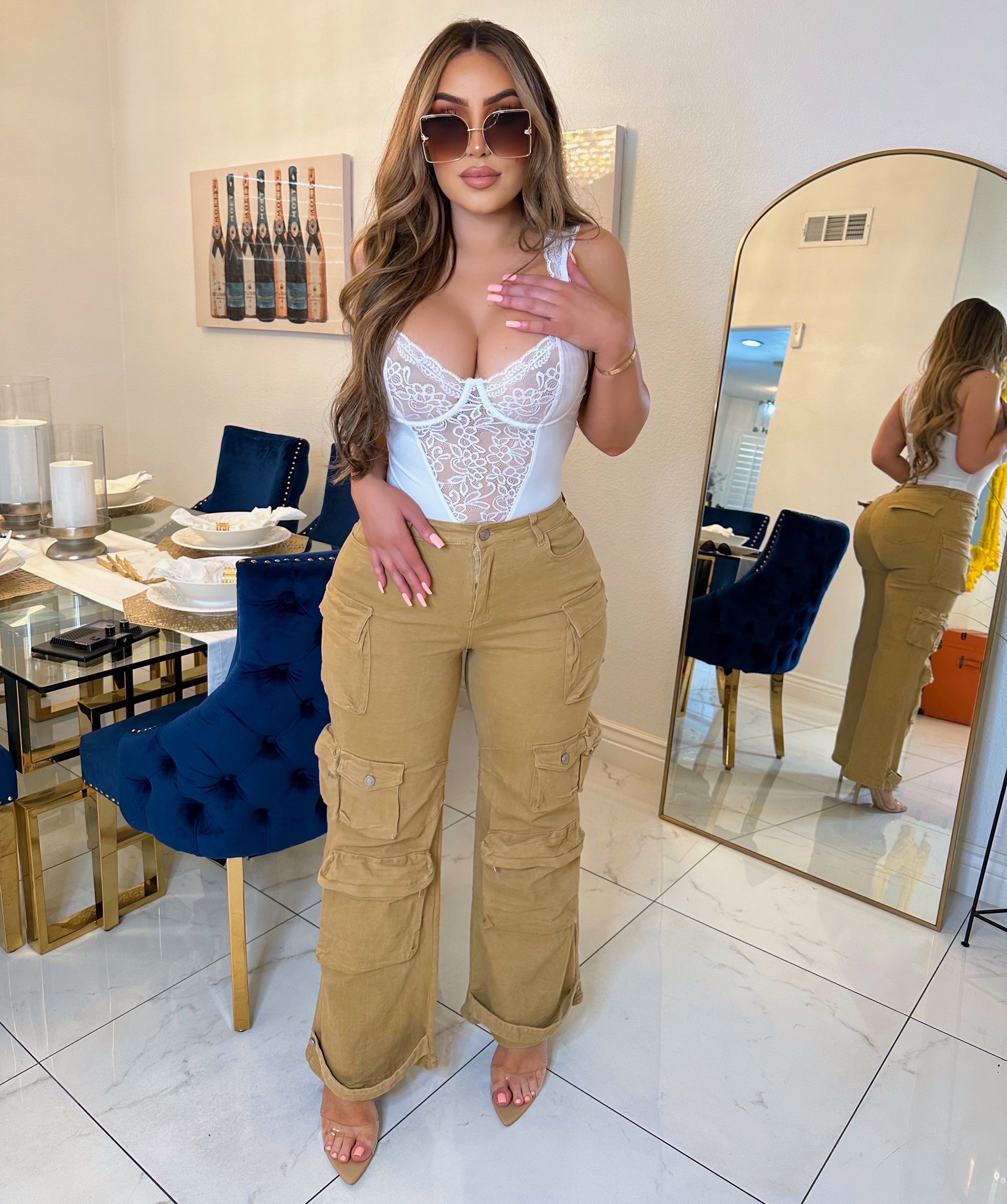 Khaki cargo pants