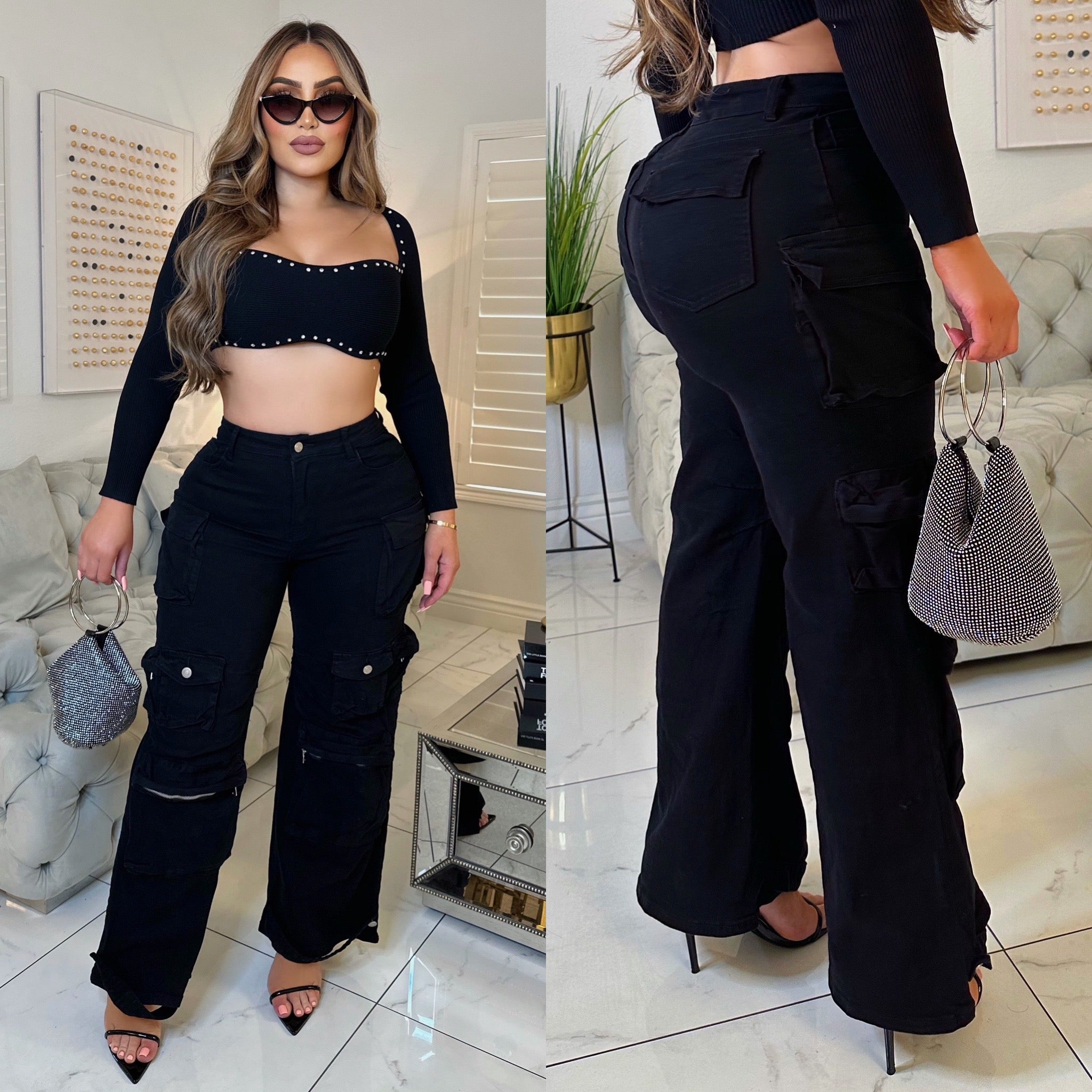 Black cargo pants