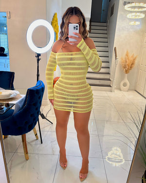San Quintín cover up dress-yellow