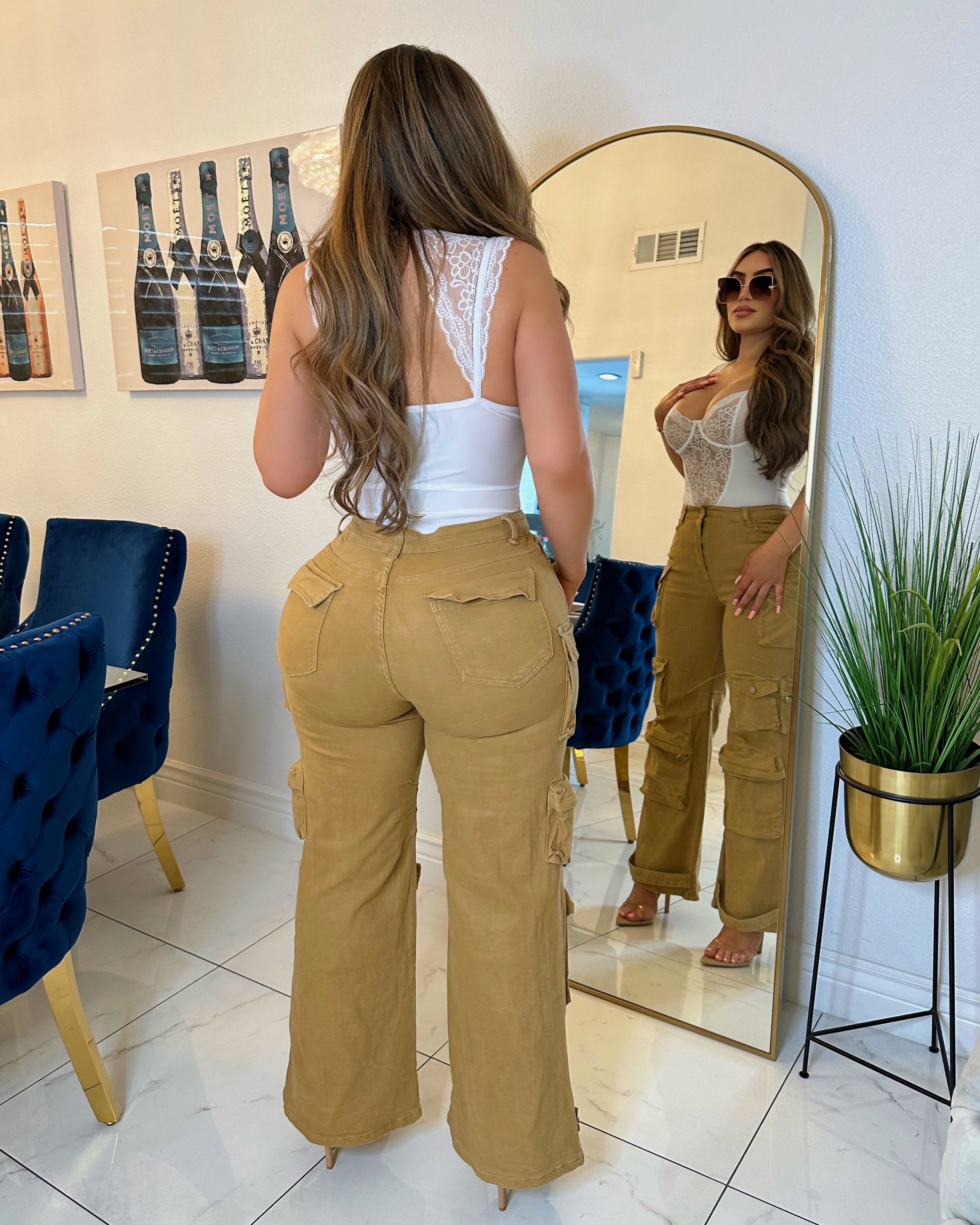 Khaki cargo pants