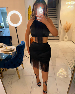 Nashira fringe skirt set