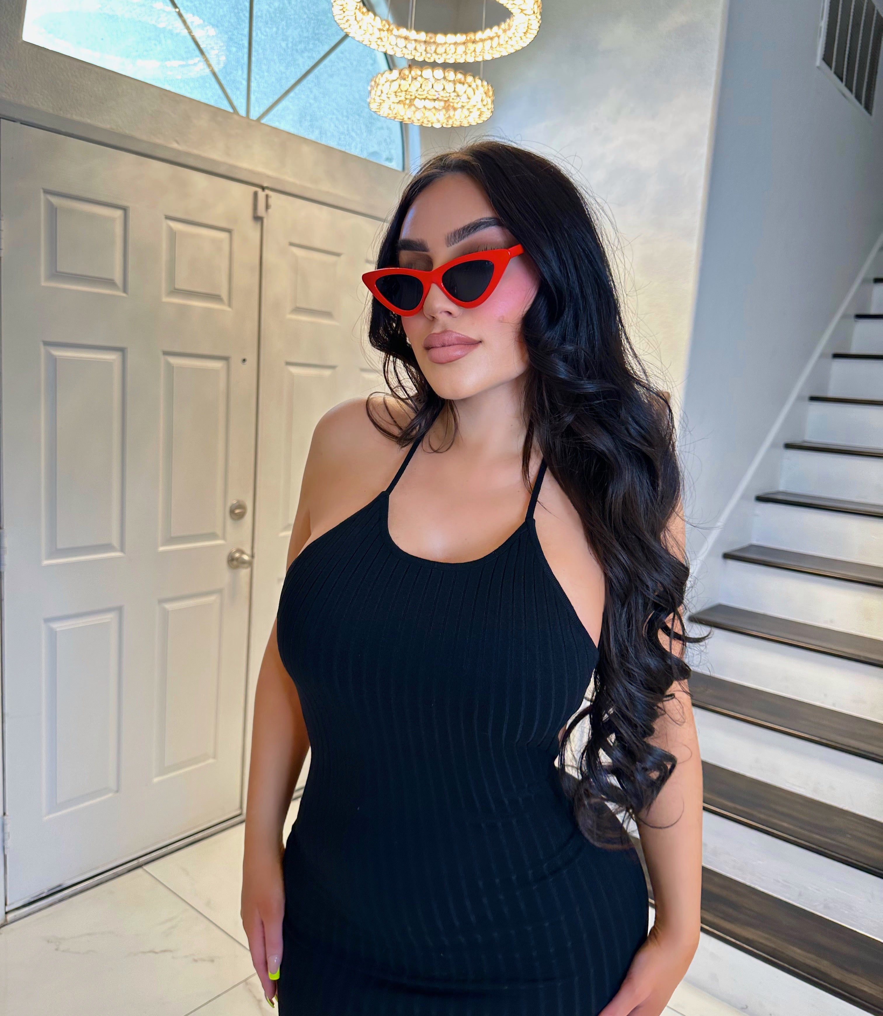 Cat eye sunnies-Red
