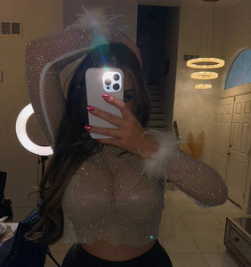 Monique rhinestone top