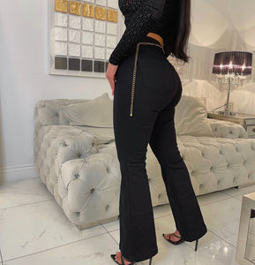 Black flare jeans