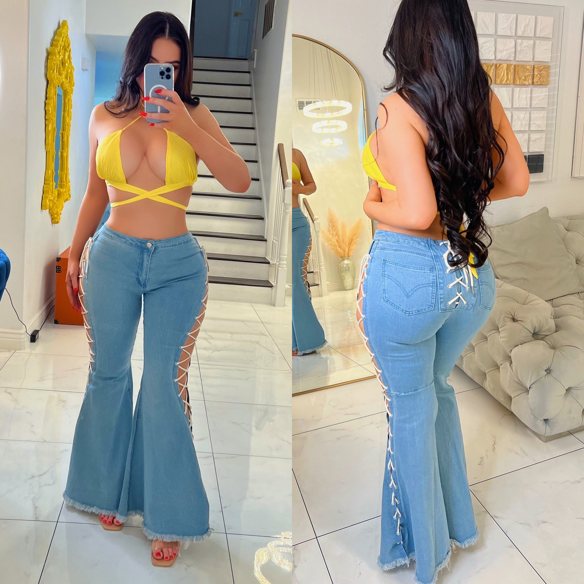 Unique flare jeans