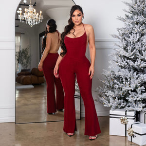 Koami red shimmery jumpsuit