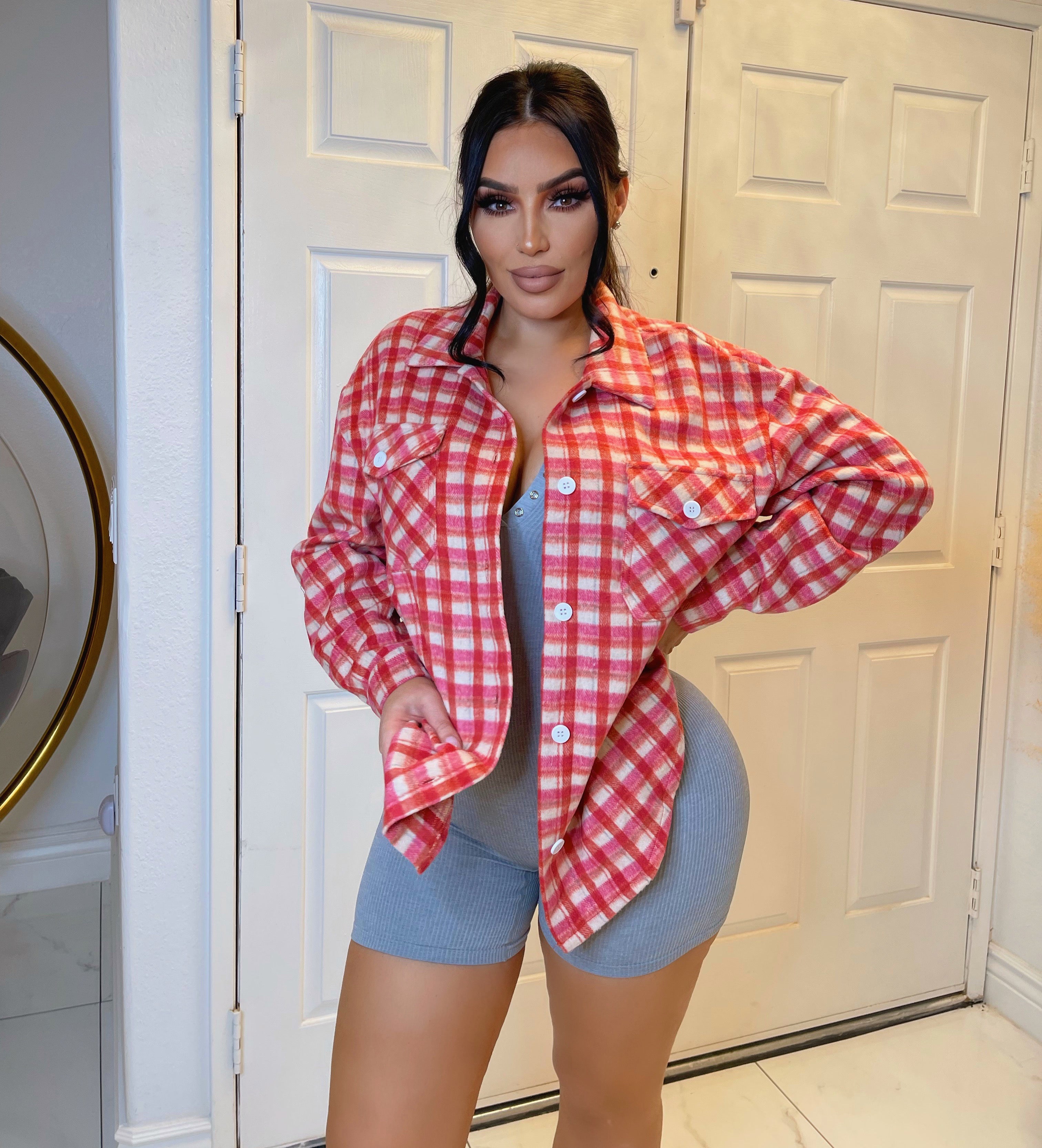 Layla pink/Red shacket