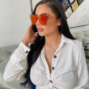Eye lift sunglasses-Orange/Pink