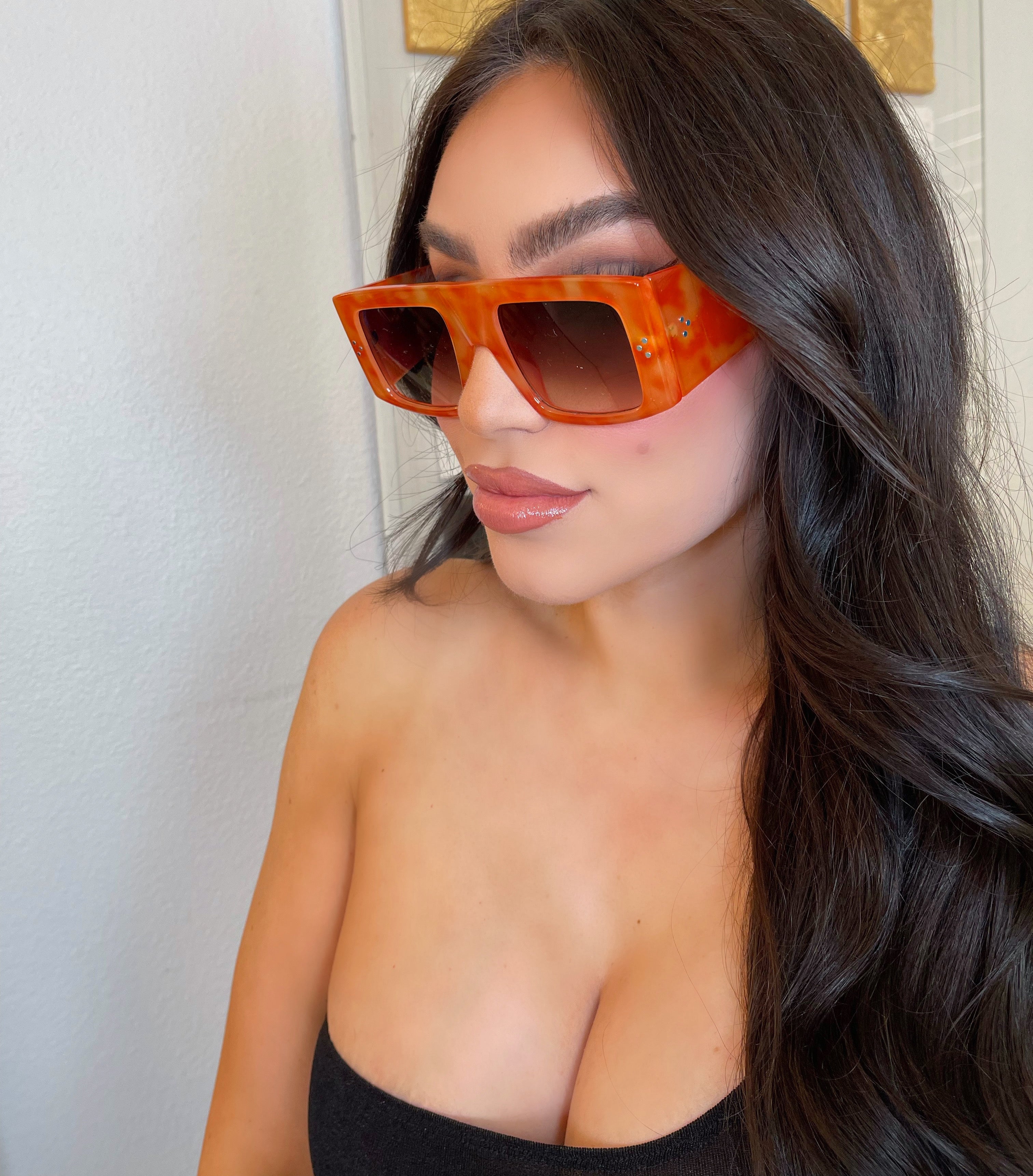 3 dot sunglasses-Orange