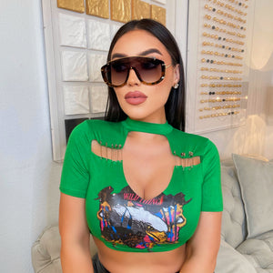 Safety pin top-Green
