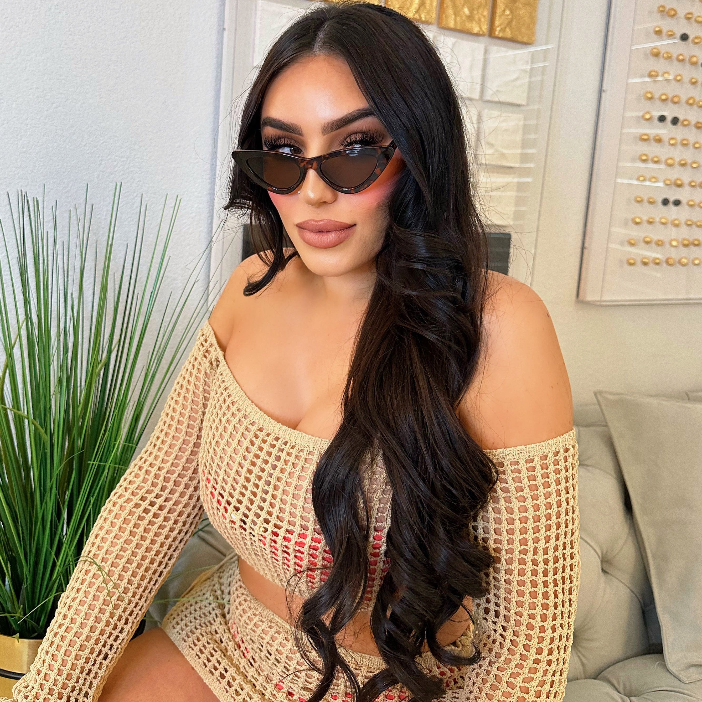Cat eye sunnies-Leopard