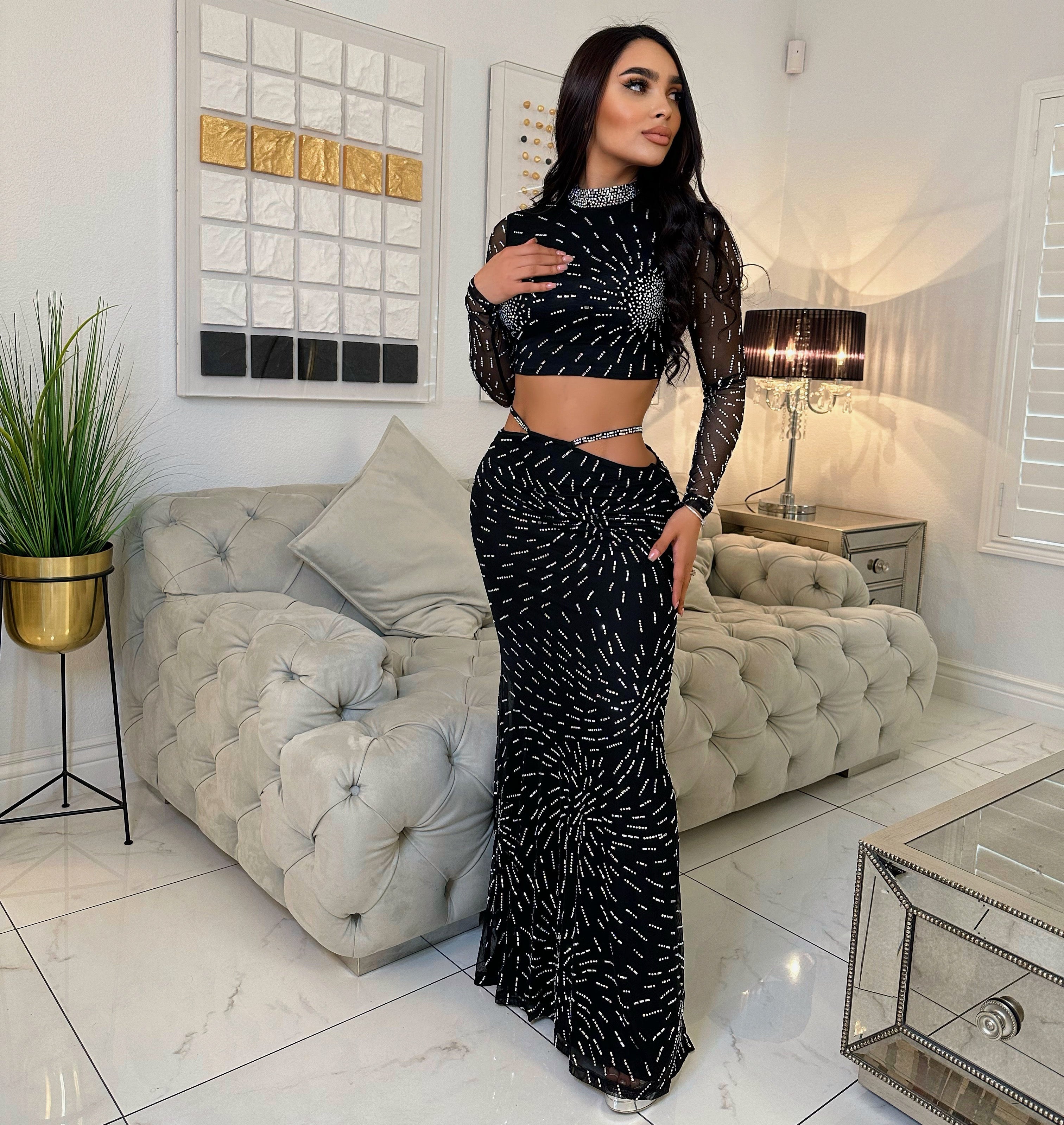 Rutila crystal skirt set