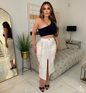 Renata trendy skirt-White